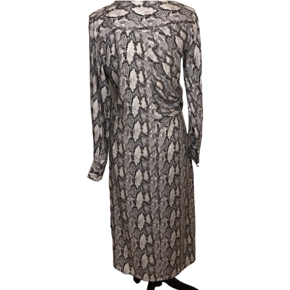 Olivaceous Snake Print Waist Tie  Button Down Shirt Dress NEW - Picture 2 of 4